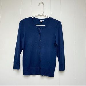 Halogen Blue Button Up Cardigan